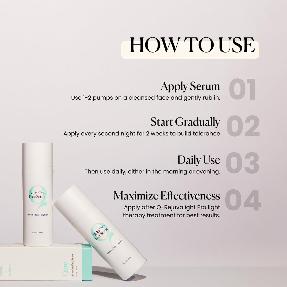 Qure Serum vitamina C para luminosidad suave y rutina diaria.