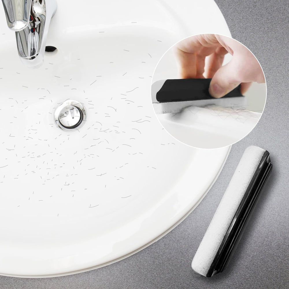 Soporte limpiabarba de quskay mantiene el lavabo libre de pelos.
