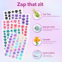Parche hidrocoloide QUSTERE estrella de 14 mm cubre zonas grandes con resultado uniforme