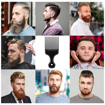 Qulkws peine afro plástico negro, uso diario en cabello grueso o natural