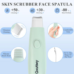 Qxutiwy cepillo poros vibración suave para limpieza sin irritación.