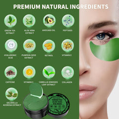 Parches Qyiywim para ojos con té verde y aloe: ingredientes naturales que cuidan la piel.
