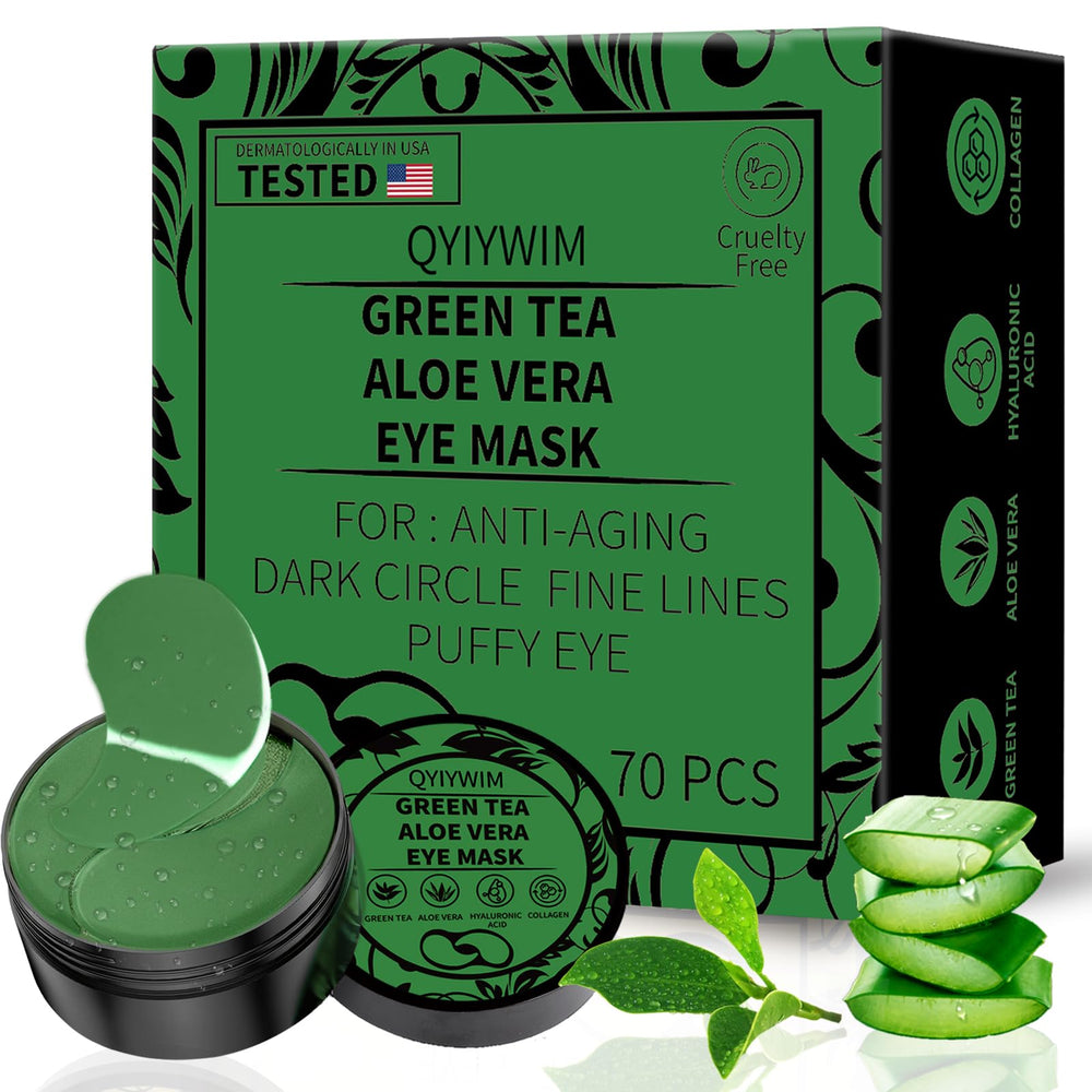 Parches Qyiywim para ojos con té verde, revitalizan y reducen la hinchazón.