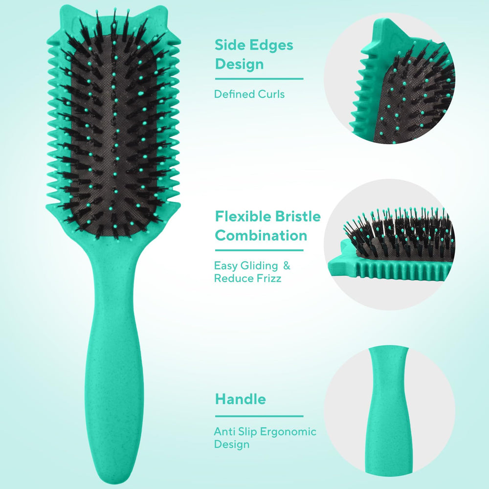 Cerdas de jabalí de QYuekar reducen frizz y aportan brillo.