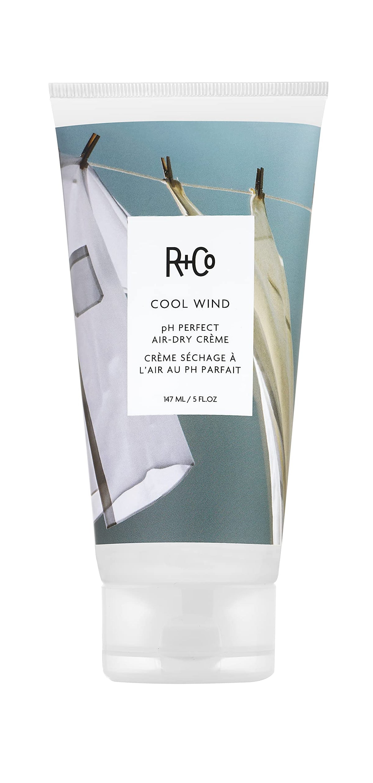R+Co Cool Wind crema para secado al aire en botella, suavidad y control