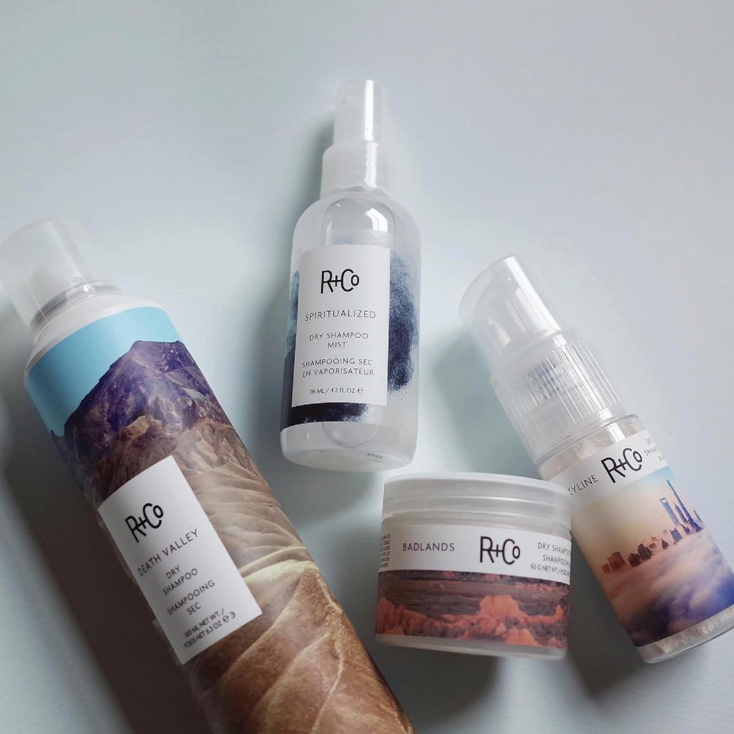 R+Co Skyline Poudre Sèche - sans résidus, réveil rapide.