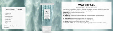 Cabello tras usar Waterfall con brillo, suavidad y manejabilidad