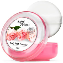 R-NEU polvo cuerpo con fragancia a rosas para una sensación suave y fresca tras el baño
