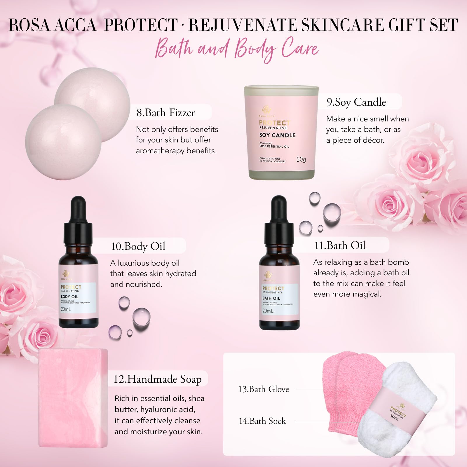RA ROSA ACCA aceite de baño perfumado para relajación