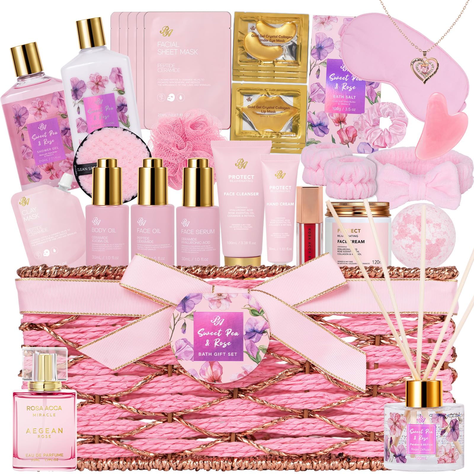 RA ROSA ACCA cesta-regalos 35 piezas para spa en casa
