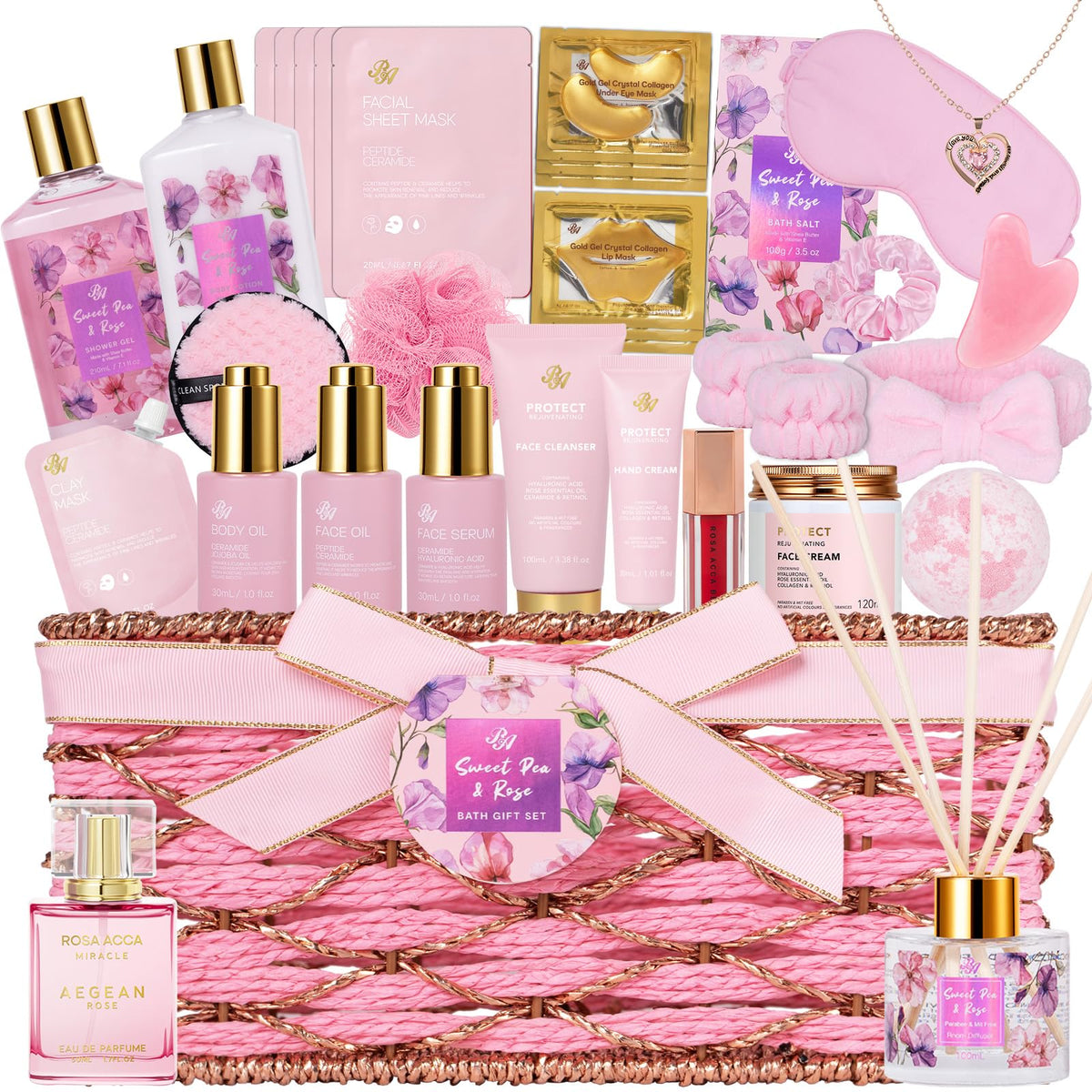 RA ROSA ACCA cesta-regalos 35 piezas para spa en casa