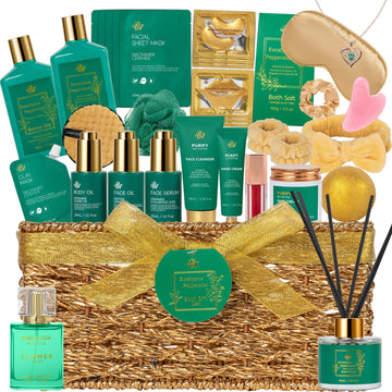 RA ROSA ACCA cesta-regalos-spa-35-pcs: experiencia de spa en casa para autocuidado
