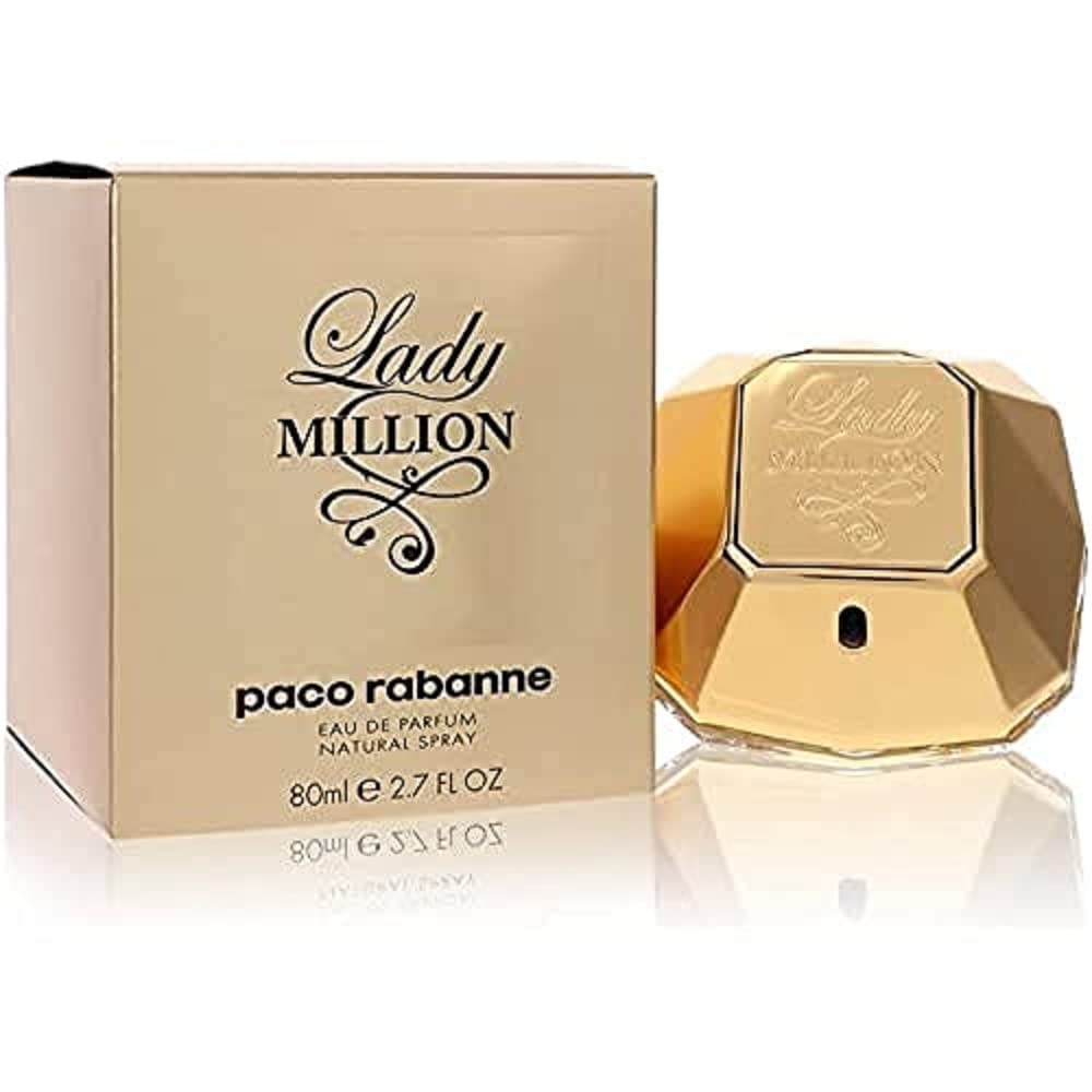 Rabanne Lady Million frasco-brillante, lujo diario en la piel