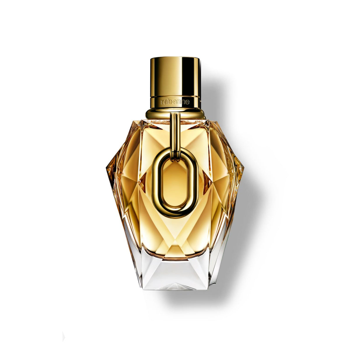 Rabanne Million Oro para Mujer, frasco, aroma opulento ideal para ocasiones nocturnas.