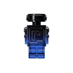 Rabanne Phantom Intense: botella negra-azul, presencia elegante para ocasiones nocturnas.