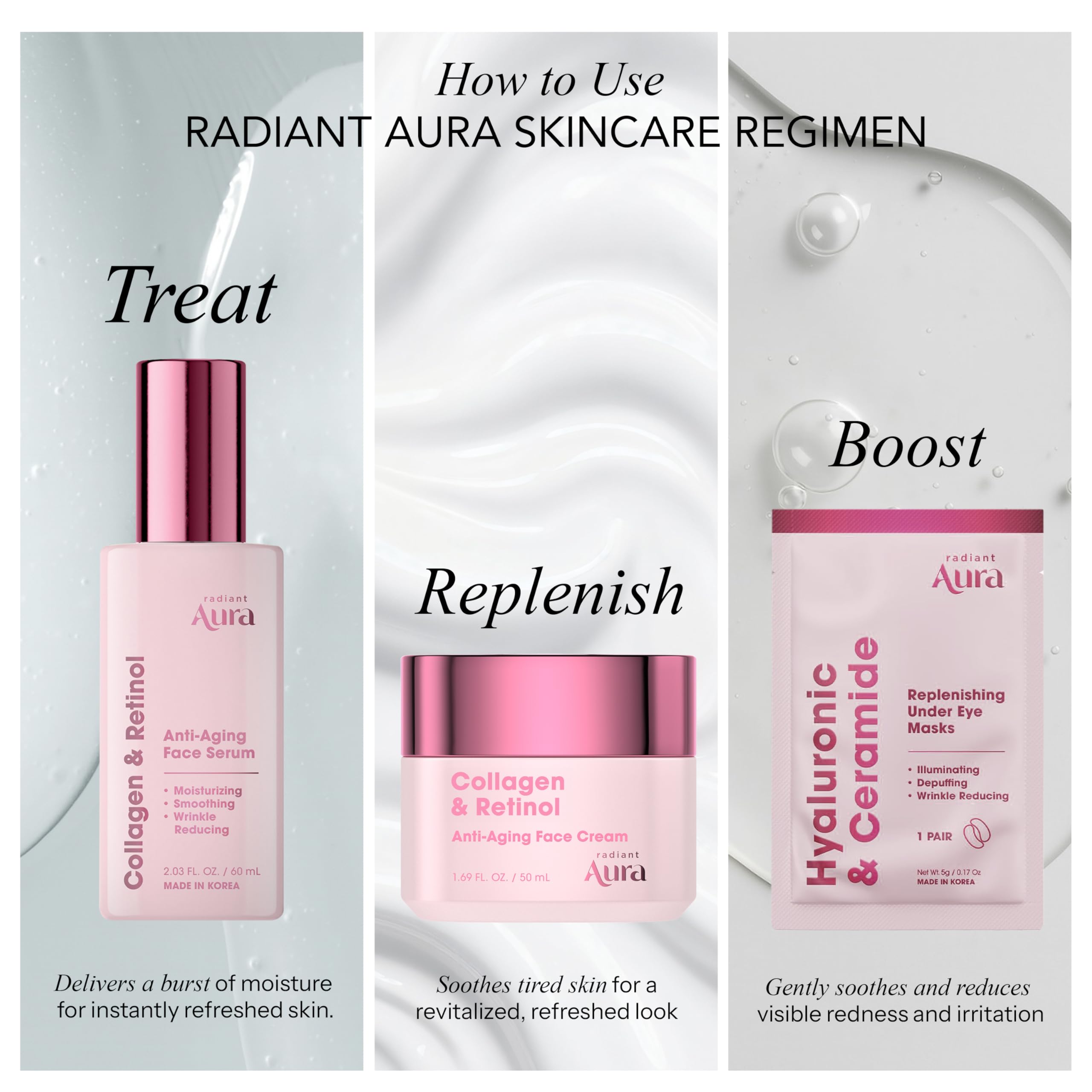 Radiant Aura crema facial compatible con maquillaje diario.