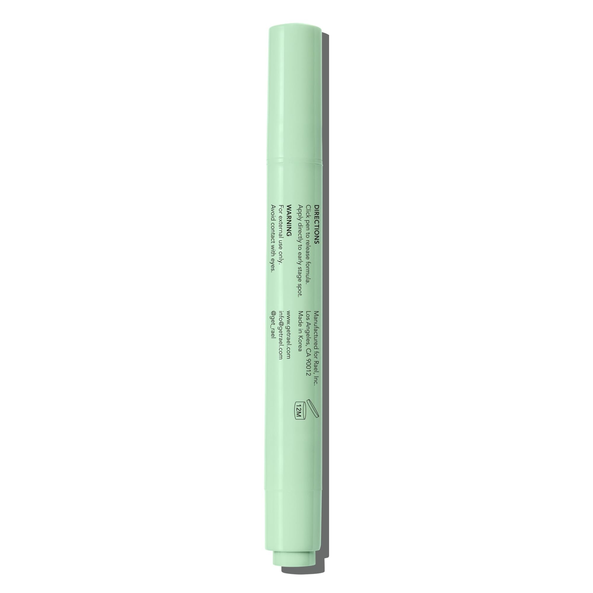 Travel-friendly Rael Miracle Clear Spot Gel in compact bottle.