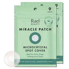 Parche hidrocoloide Rael para granitos con aceite de árbol de té, ideal para imperfecciones tempranas.