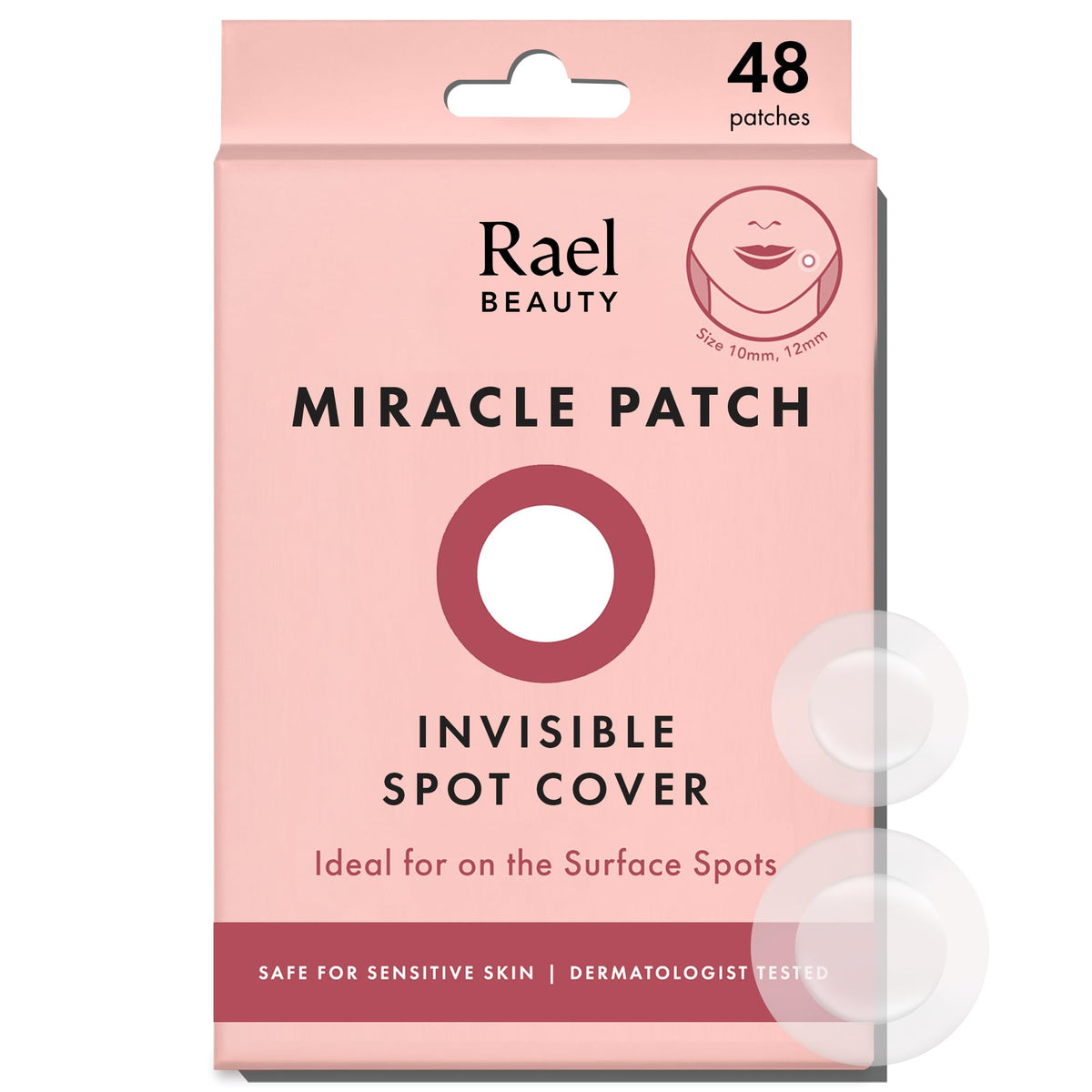 Rael parches para grano, cobertura invisible de 10 mm para uso diario.
