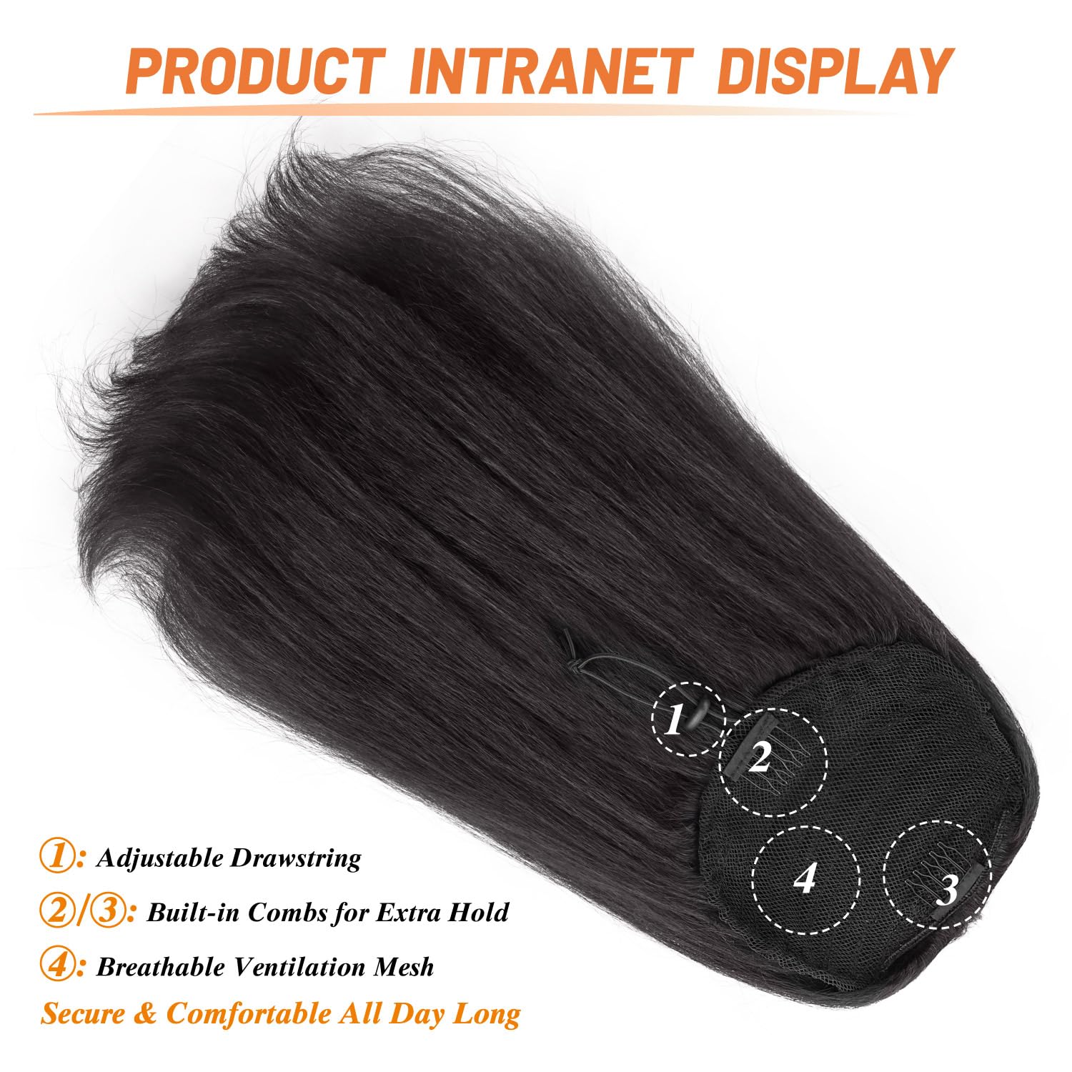 Rafabcici Flick Ponytail textura seda con acabado suave sin nudos.