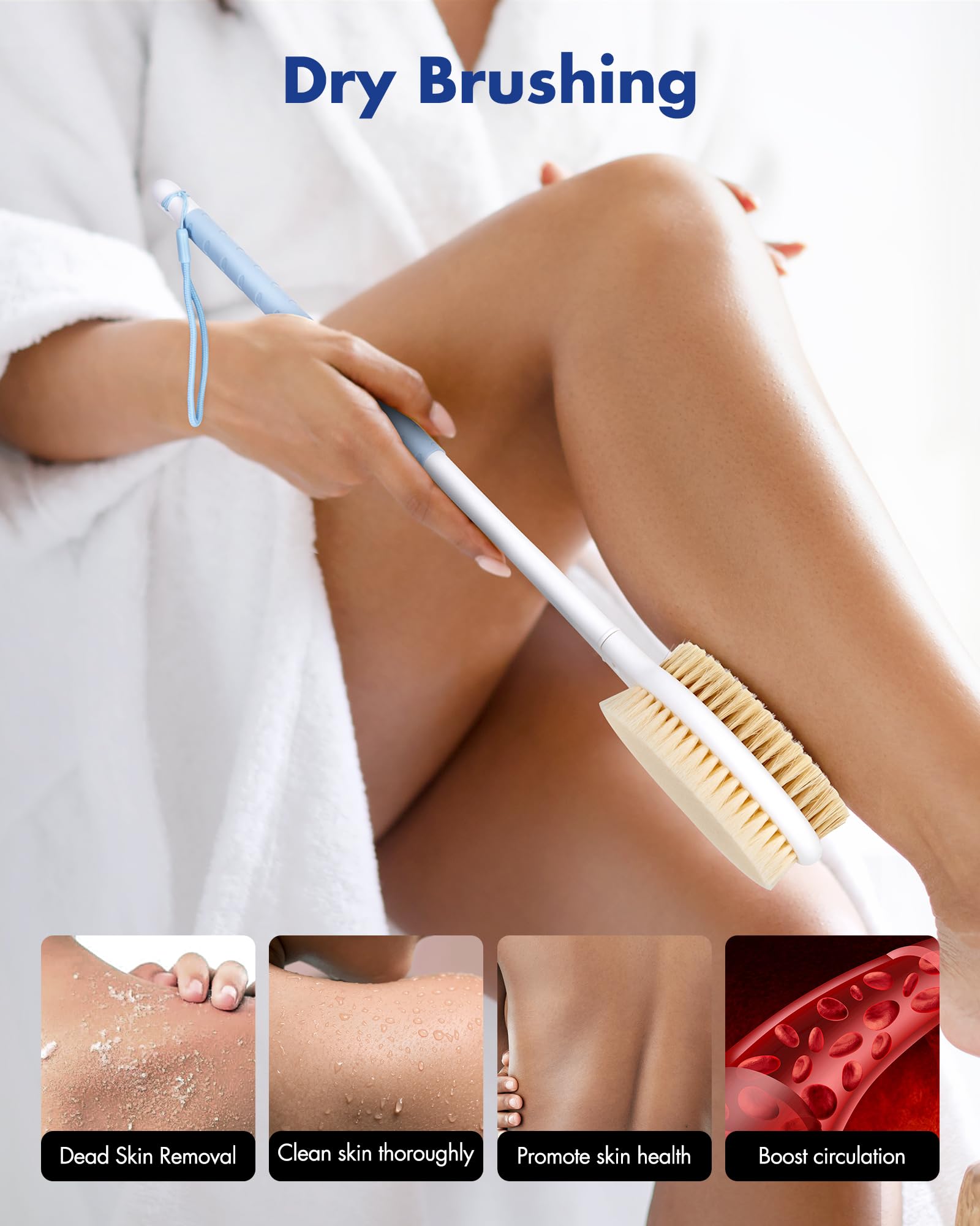 Rafow cepillo uso en seco para exfoliar poros y eliminar impurezas