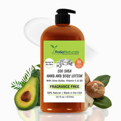 RaGaNaturals crema-cuerpo-sin-fragrancia, frasco 16oz para piel sensible.