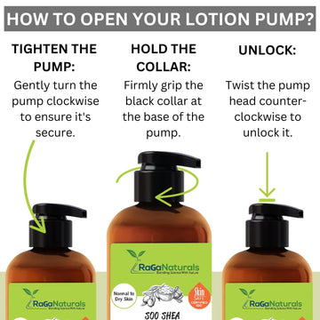 RaGaNaturals envase con bomba para dosificación precisa.