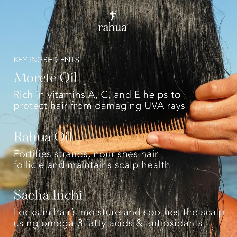Rahua Aplicación de spray en cabello húmedo: facilita peinado e hidratación.