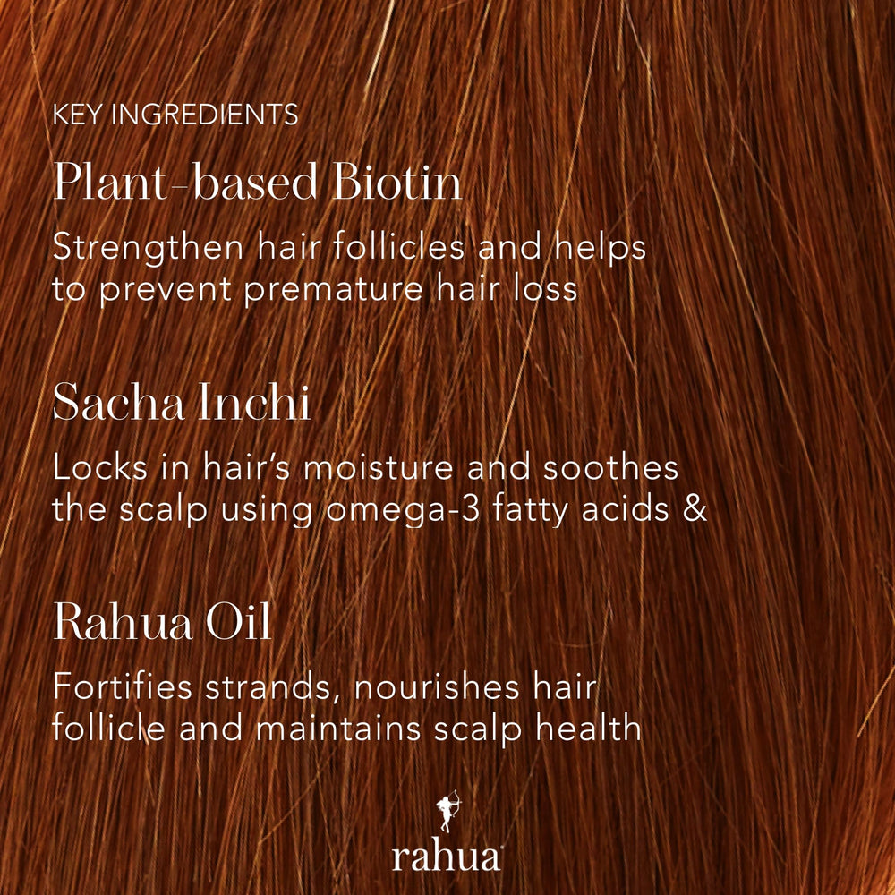 Rahua Champú Isla Encantada: ingrediente guayusa para nutrición capilar.