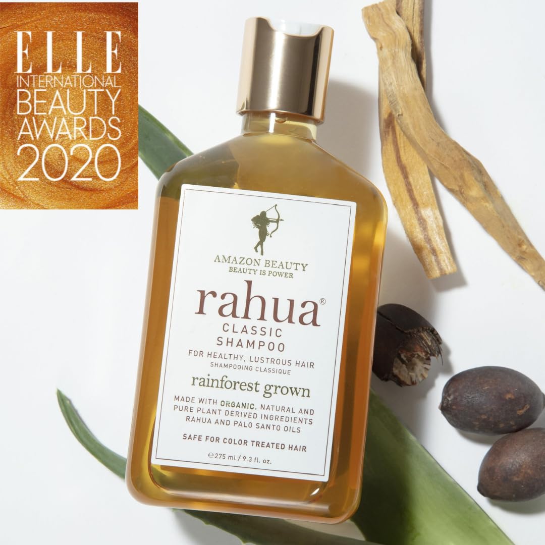 Rahua Classic Shampoo, hoja de aloe vera para hidratación suave.