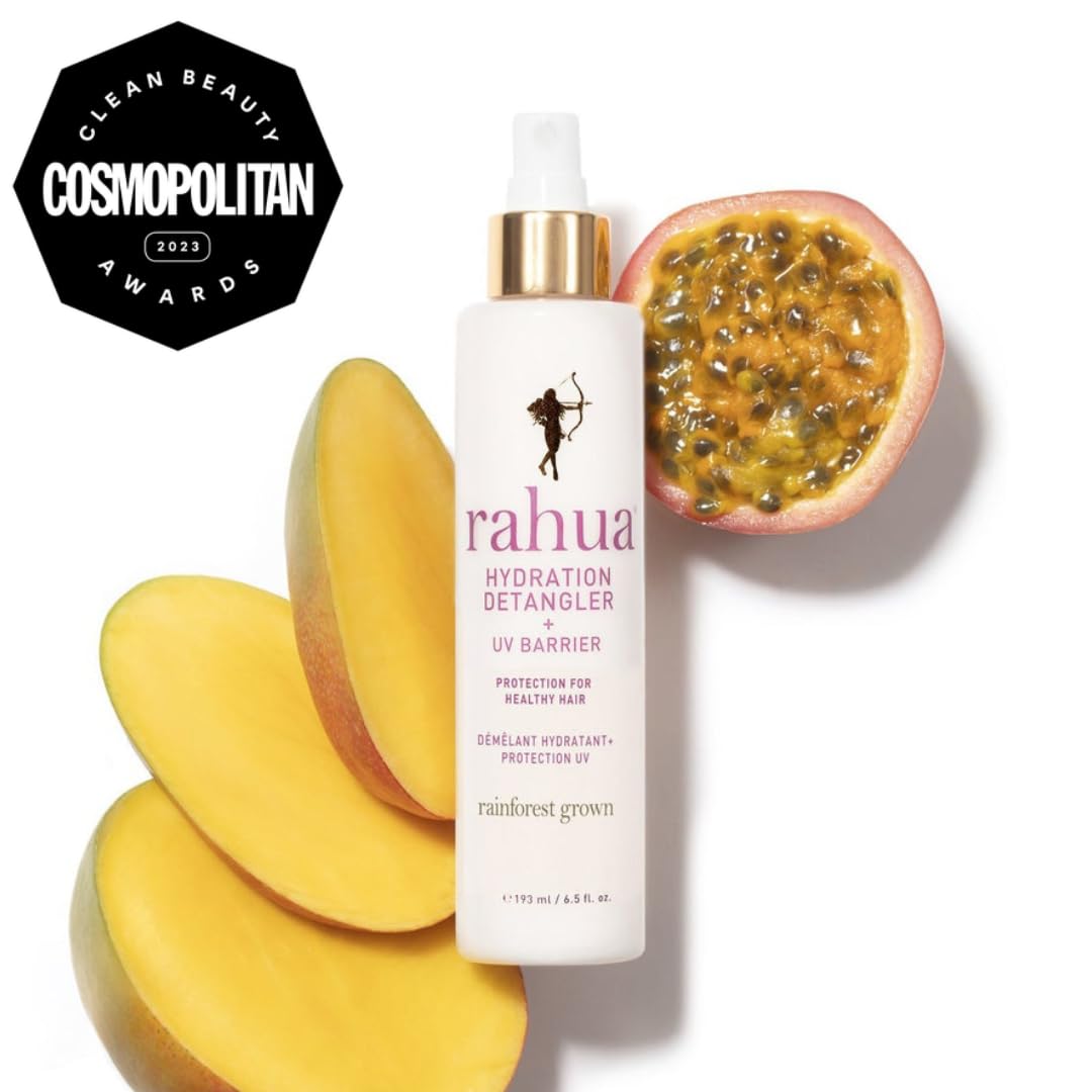 Rahua Mango y fruta de la pasión: aroma tropical durante el cuidado diario.
