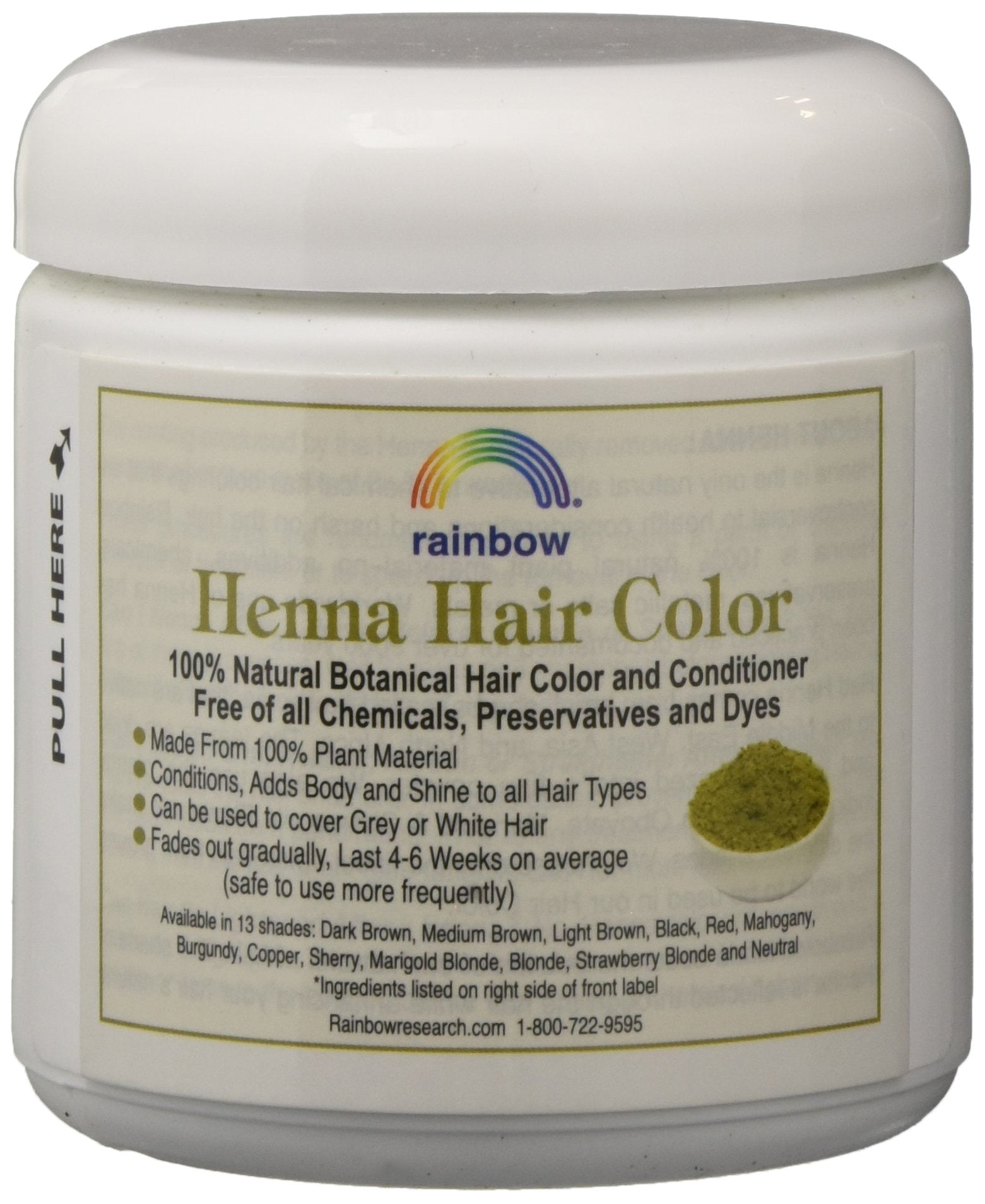 Rainbow Research Henna Persa Marrón Oscuro 4 oz, dos paquetes, aplicación fácil