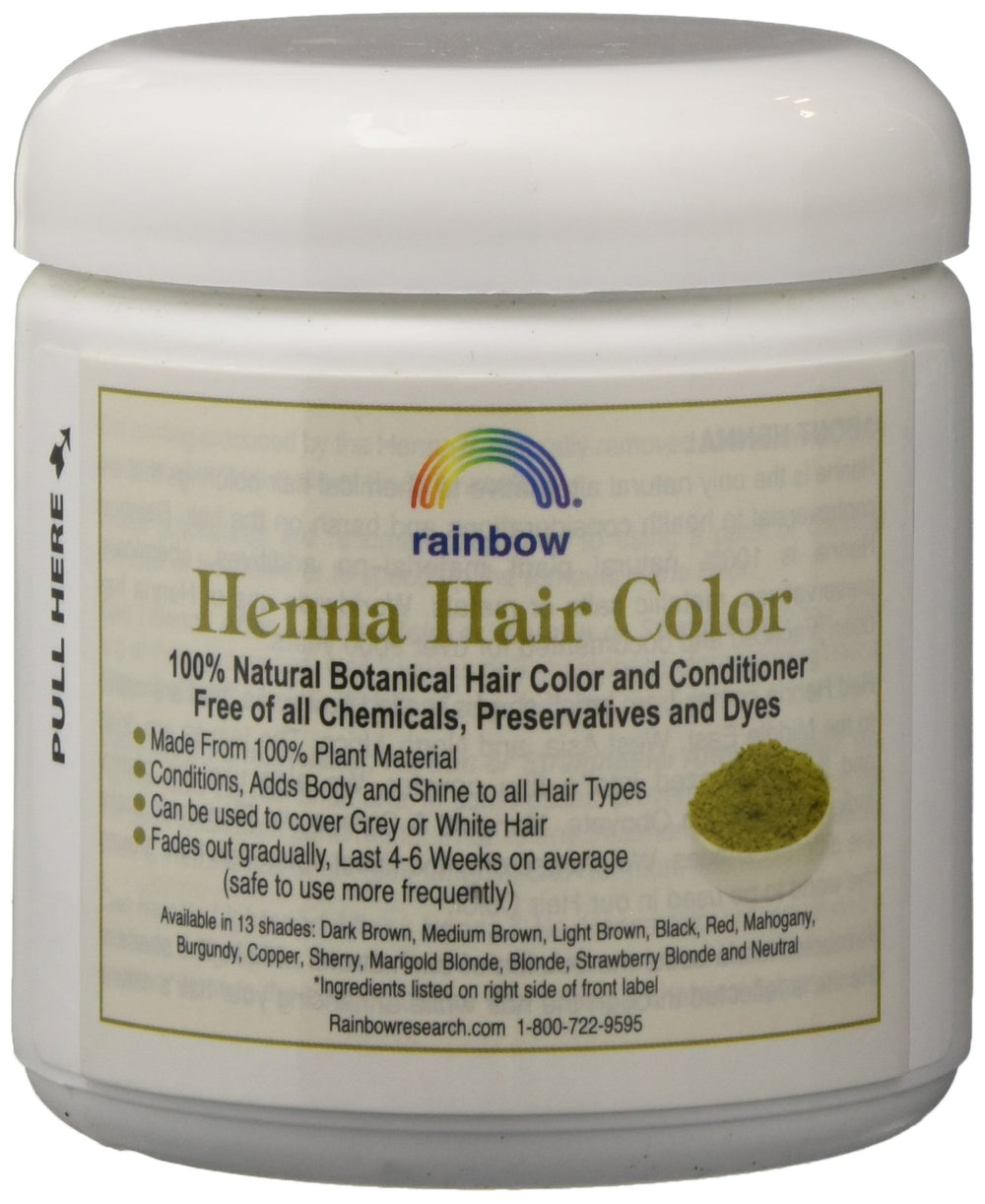 Rainbow Research Henna Persa Marrón Oscuro 4 oz, dos paquetes, aplicación fácil