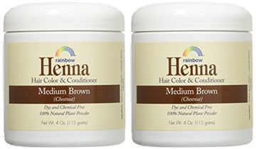 Paquete de 2 Henna Persa Med Brown para uso doméstico sin químicos.