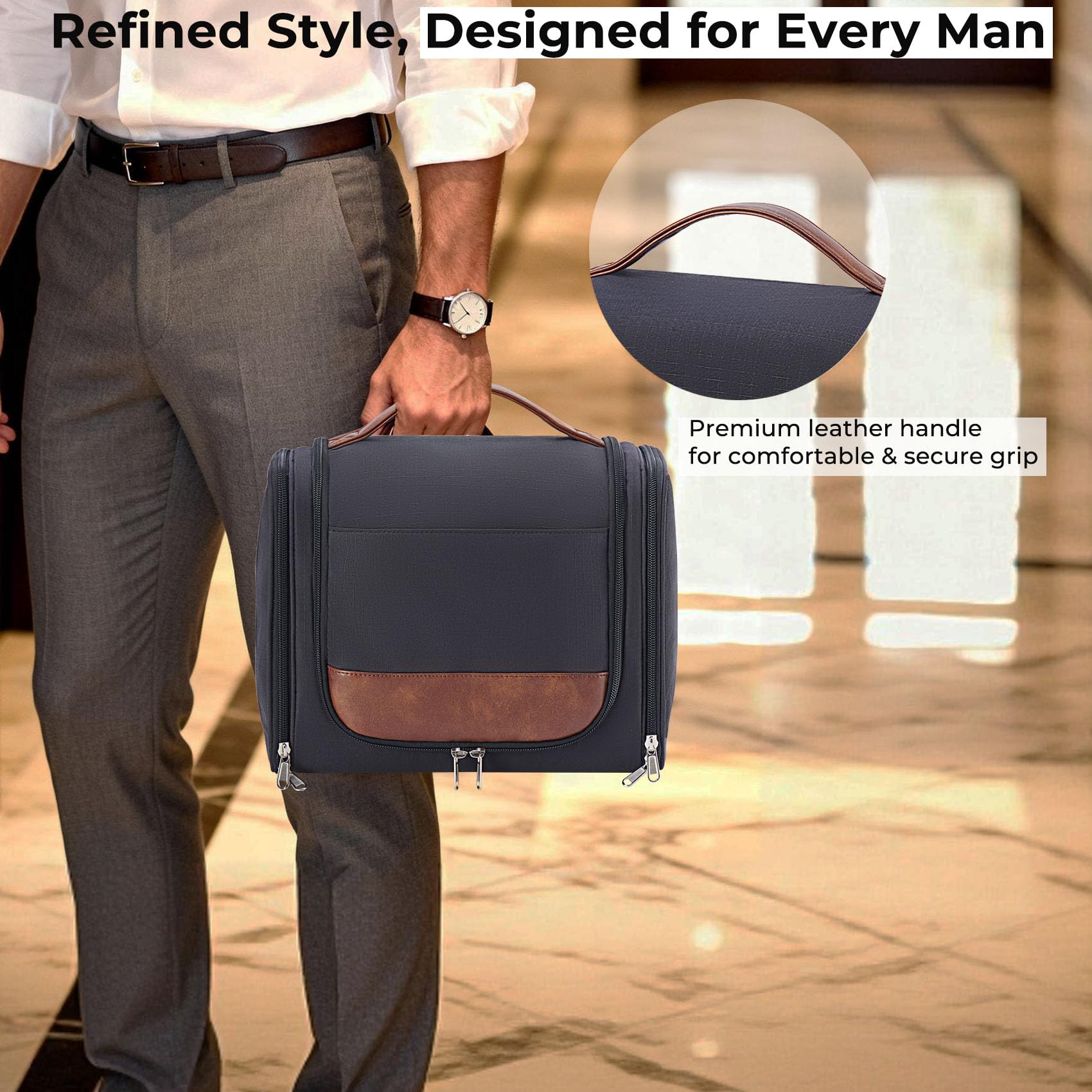 Ralnitote bolsa higiene con bolsillos transparentes impermeables.
