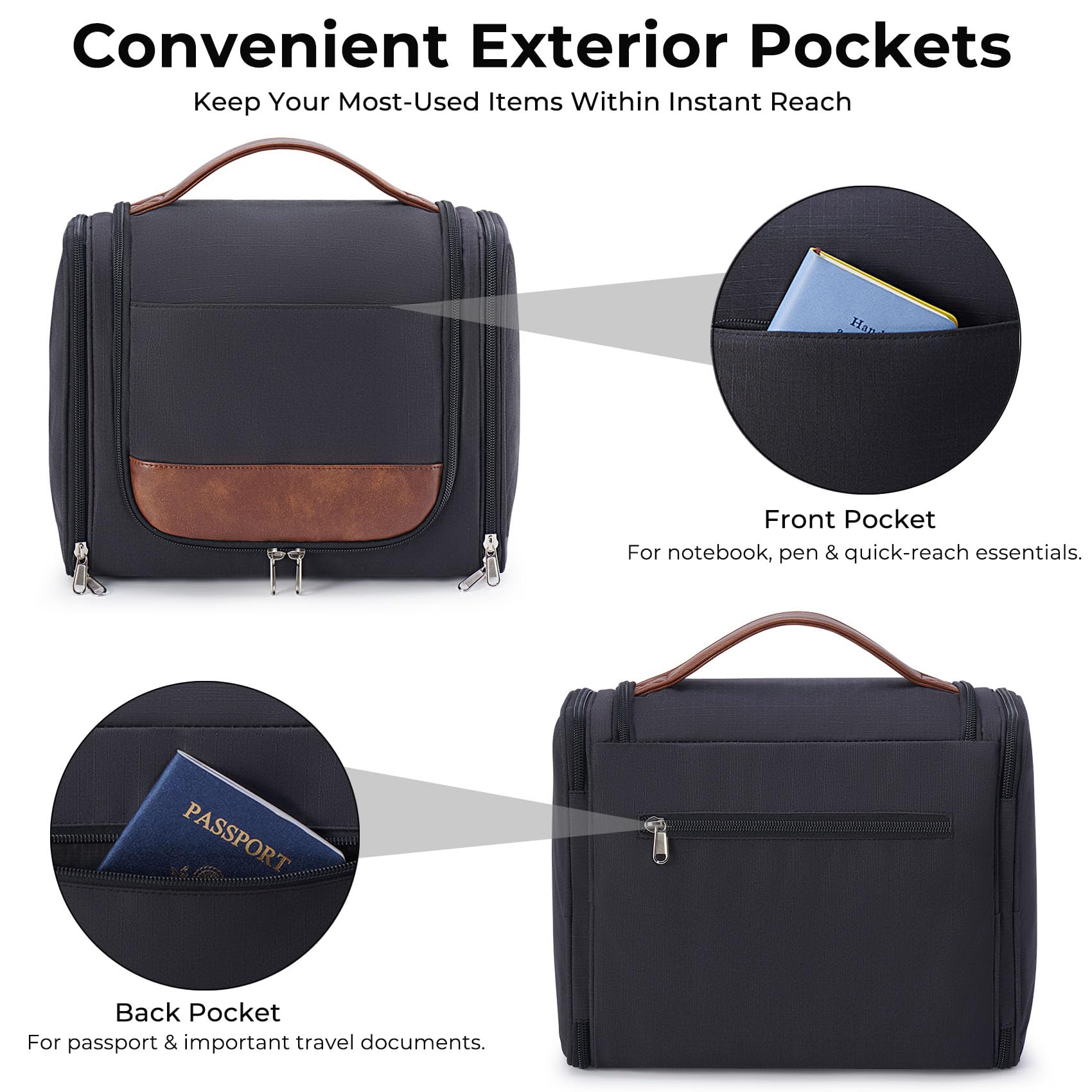 Ralnitote bolsa higiene con gancho 360 grados para colgar.