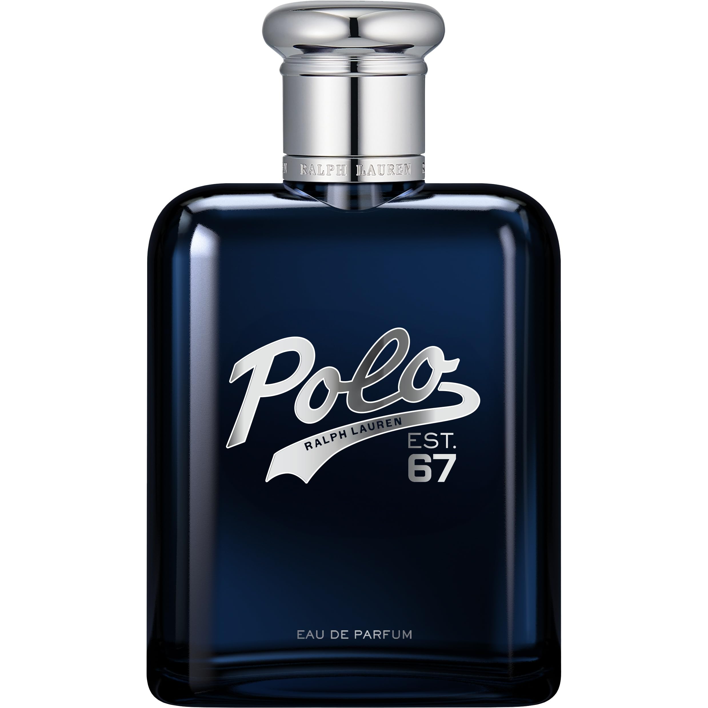 Polo 67 de Ralph Lauren, botella frontal, aroma amaderado para uso diario.