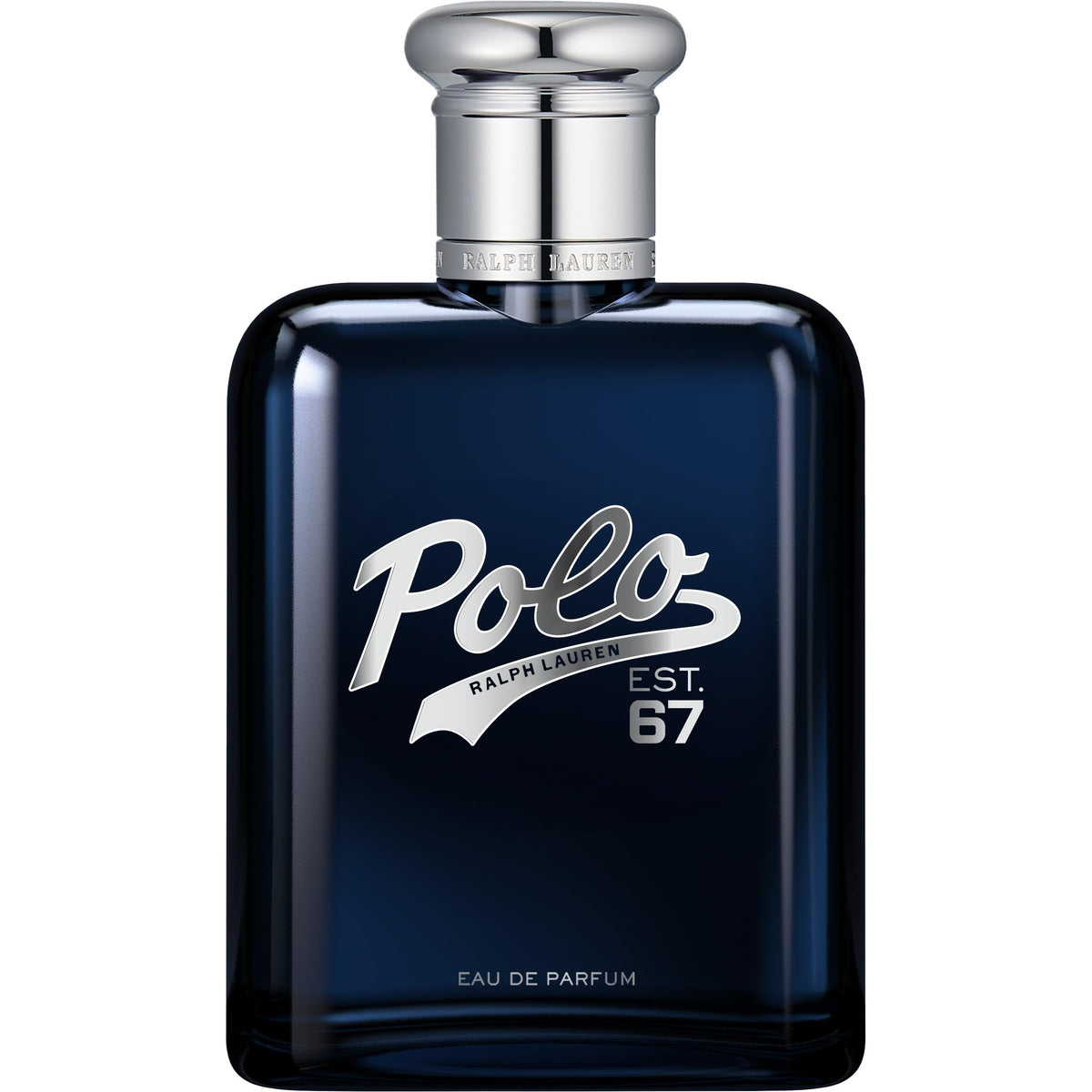 Polo 67 de Ralph Lauren, botella frontal, aroma amaderado para uso diario.