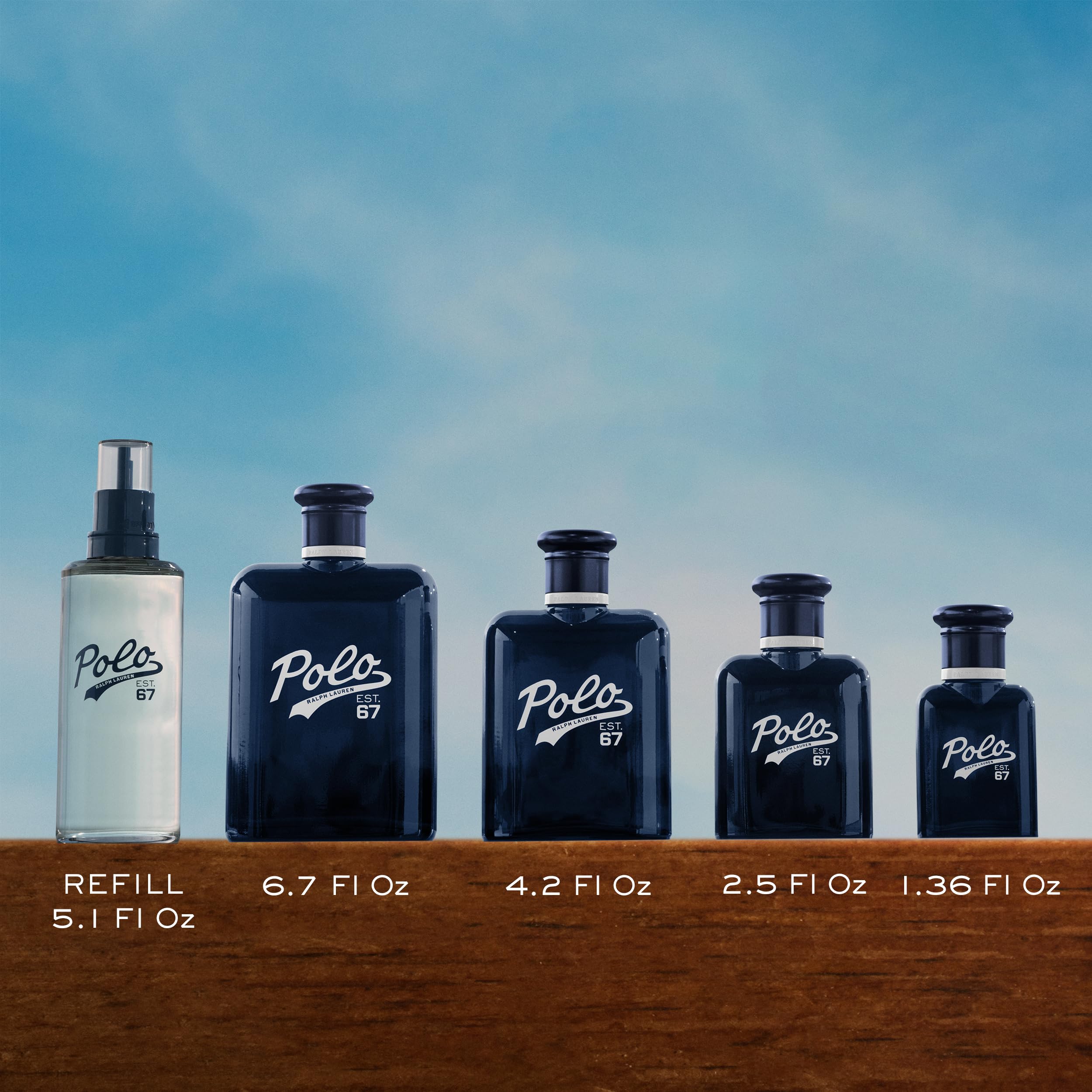 Polo 67 de Ralph Lauren, notas bergamota y piña, ideal para un inicio fresco.