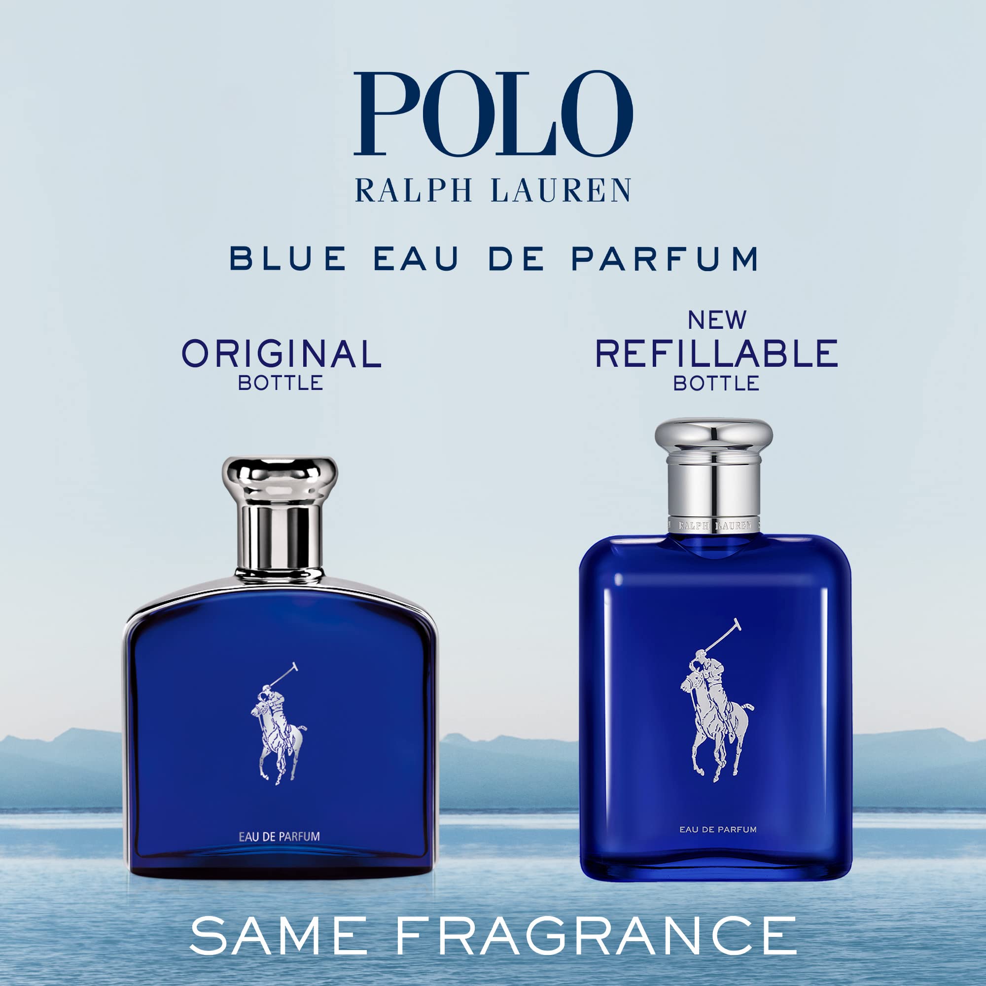 Polo Blue: empaque elegante que resalta el diseño azul cobalto