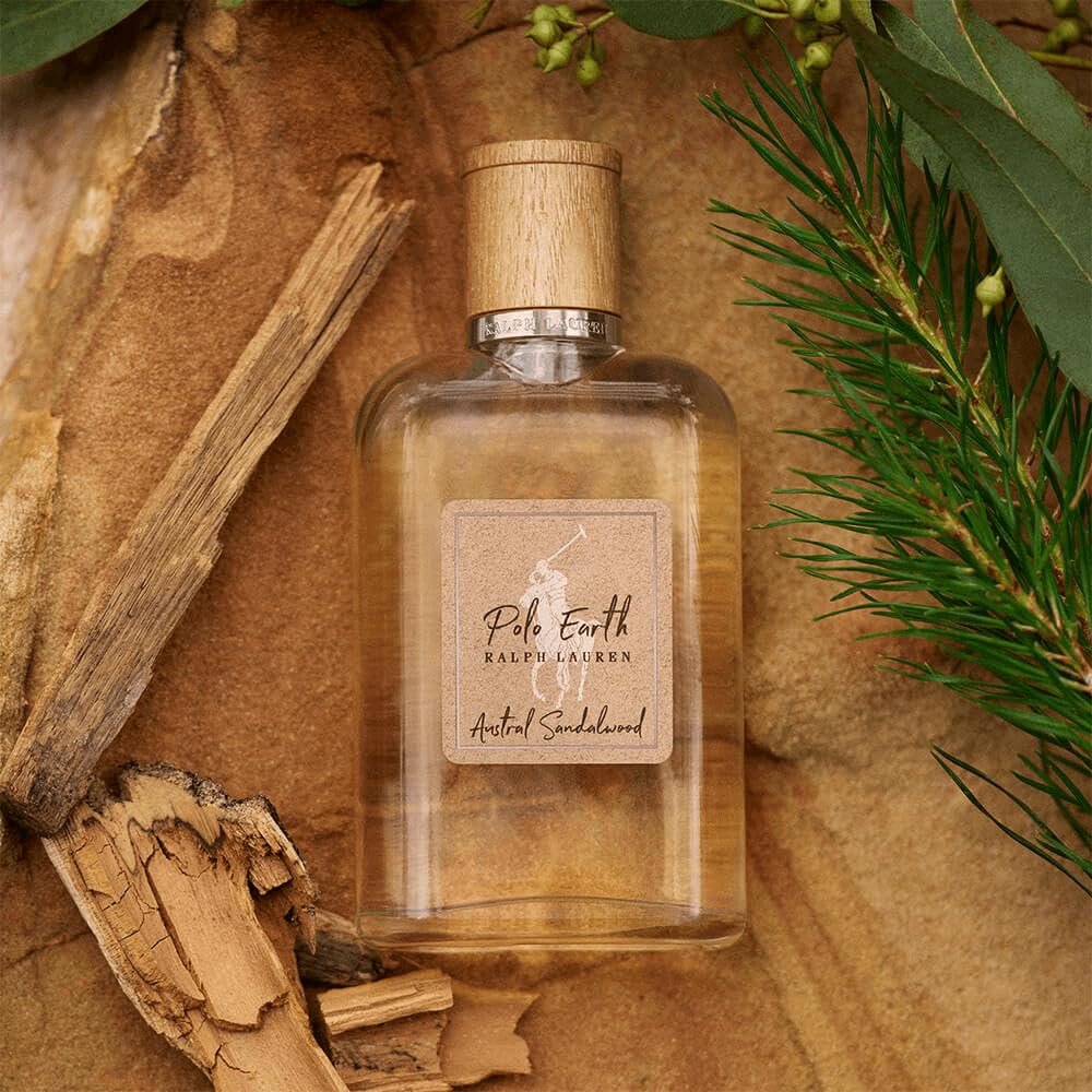 Polo Earth de Ralph Lauren, primer plano botella: perfil aromático ideal para climas templados