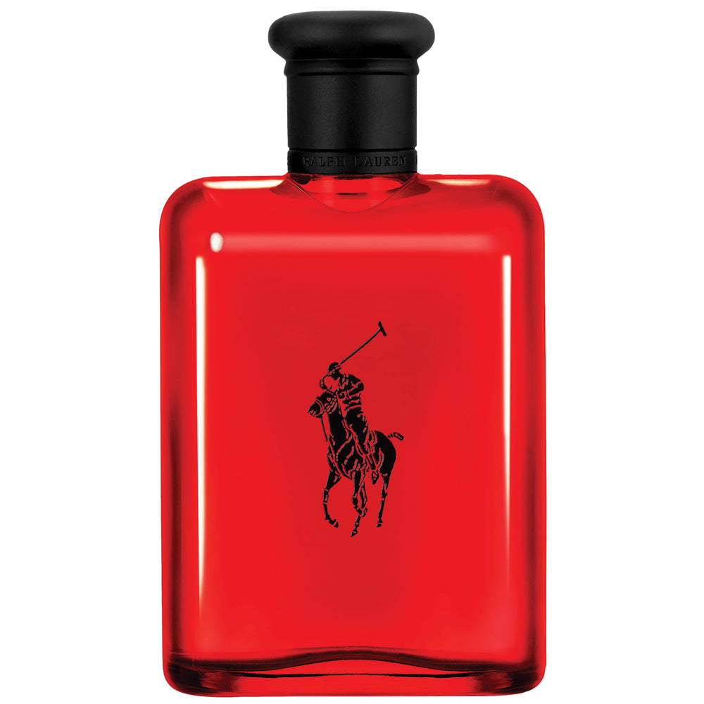 Polo Red de Ralph Lauren Fragrances, botella con curvas y acabado mate negro, declaración de estilo