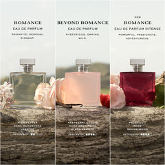Ralph Lauren Romance, frasco elegante que refleja feminidad y sofisticación.