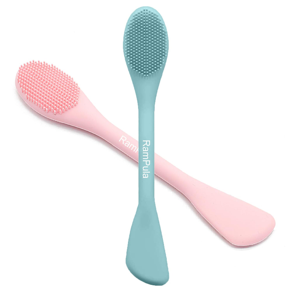 RamPula cepillo facial 2 en 1 para limpieza suave y masajes faciales.