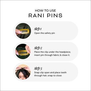 Rani Pins clip seguridad cabello, fijación estable para velos y sombreros