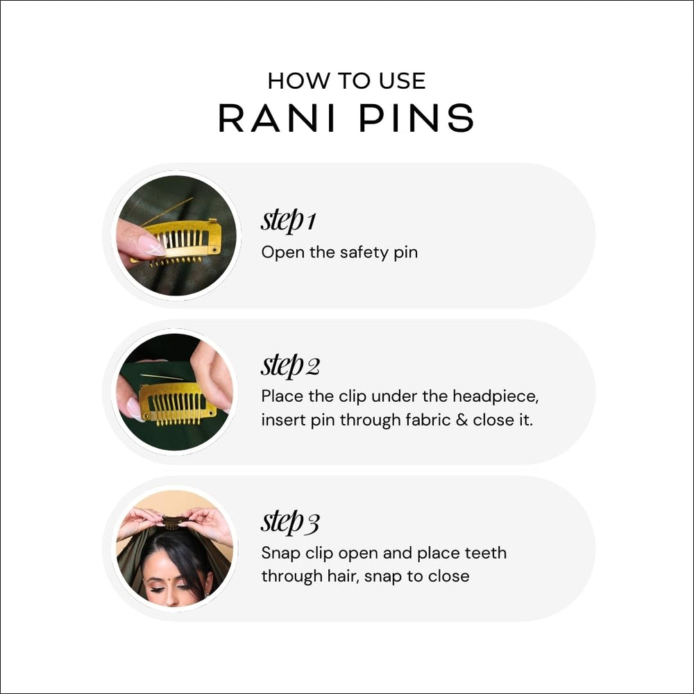 Rani Pins clip seguridad cabello, fijación estable para velos y sombreros