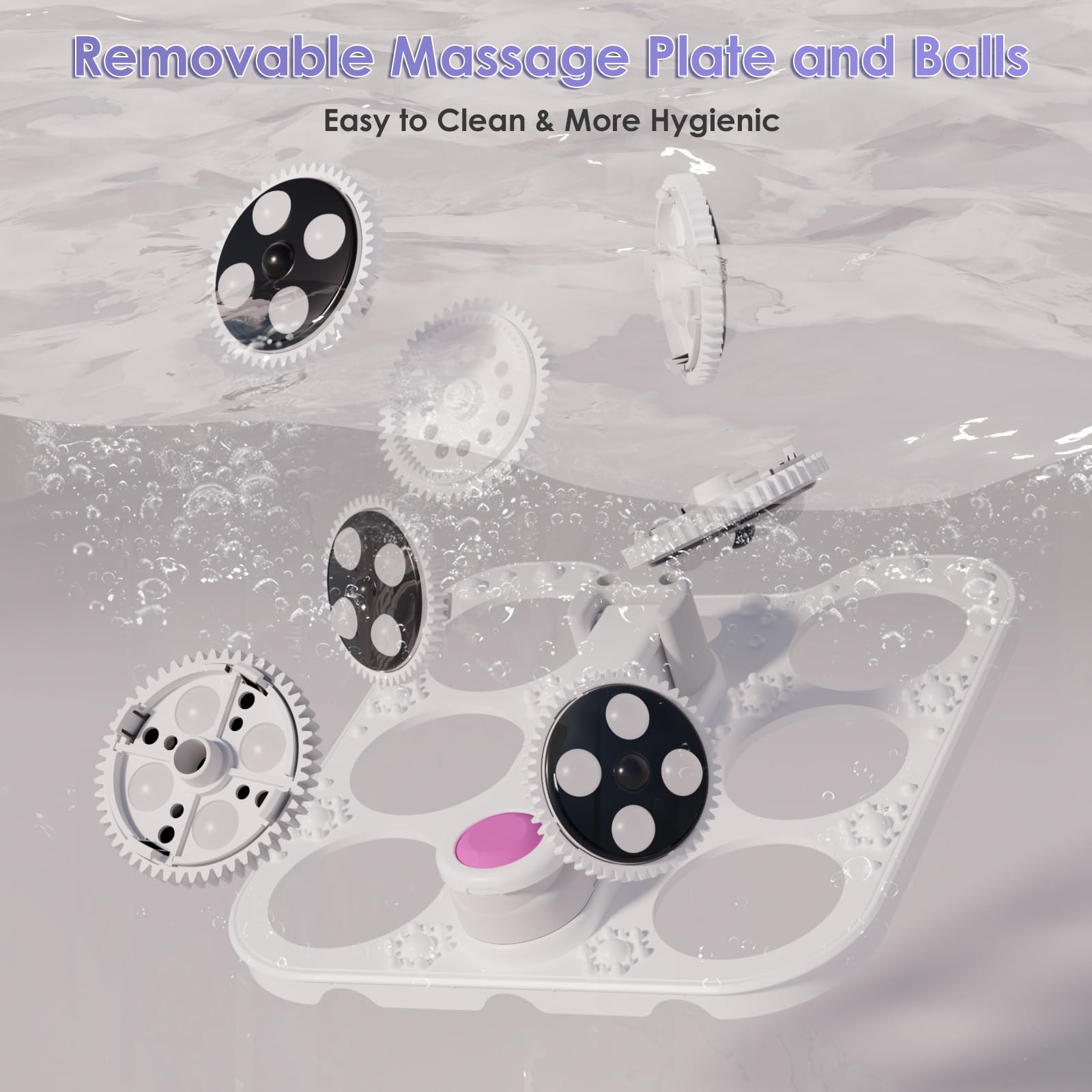 Ranjova spa para pies con panel táctil grande para manejo sencillo.