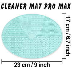 Ranphykx mat con diseño de 7 texturas para limpiar brochas faciales y de ojos.