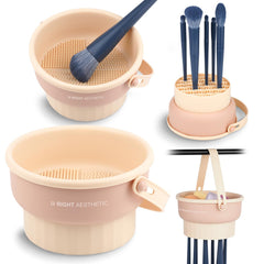 Ranphykx limpiador-pinceles-3en1 para una limpieza eficiente de pinceles faciales y de ojos.