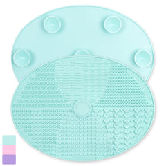Ranphykx mat limpiador de brochas en silicona, tamaño grande, verde, facilita limpieza suave.